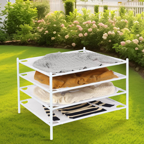 STORAGE MANIAC sweater drying rack stability features reinforced corners and quality plastics.