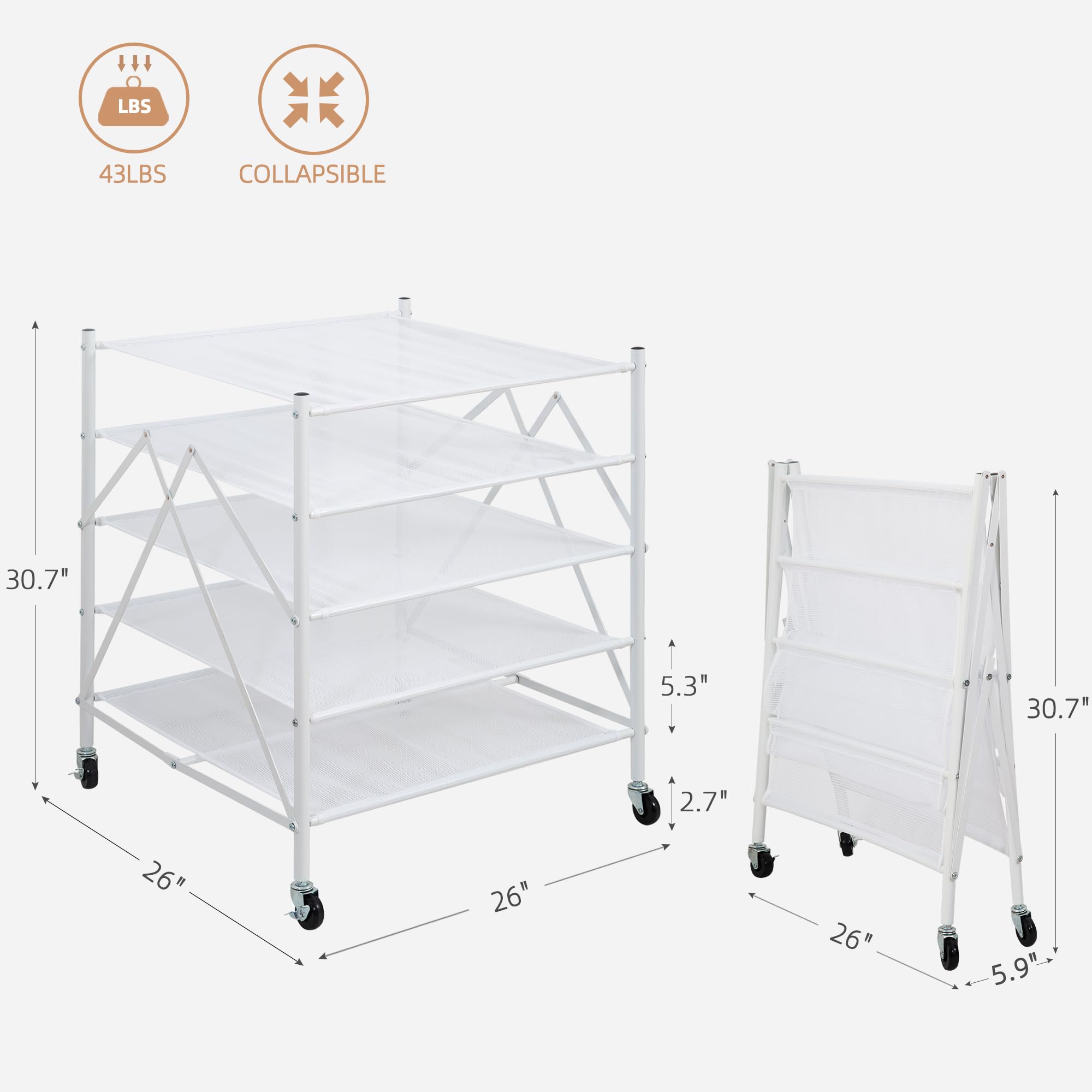 STORAGE MANIAC rack wheels in action enable portable indoor or outdoor drying.