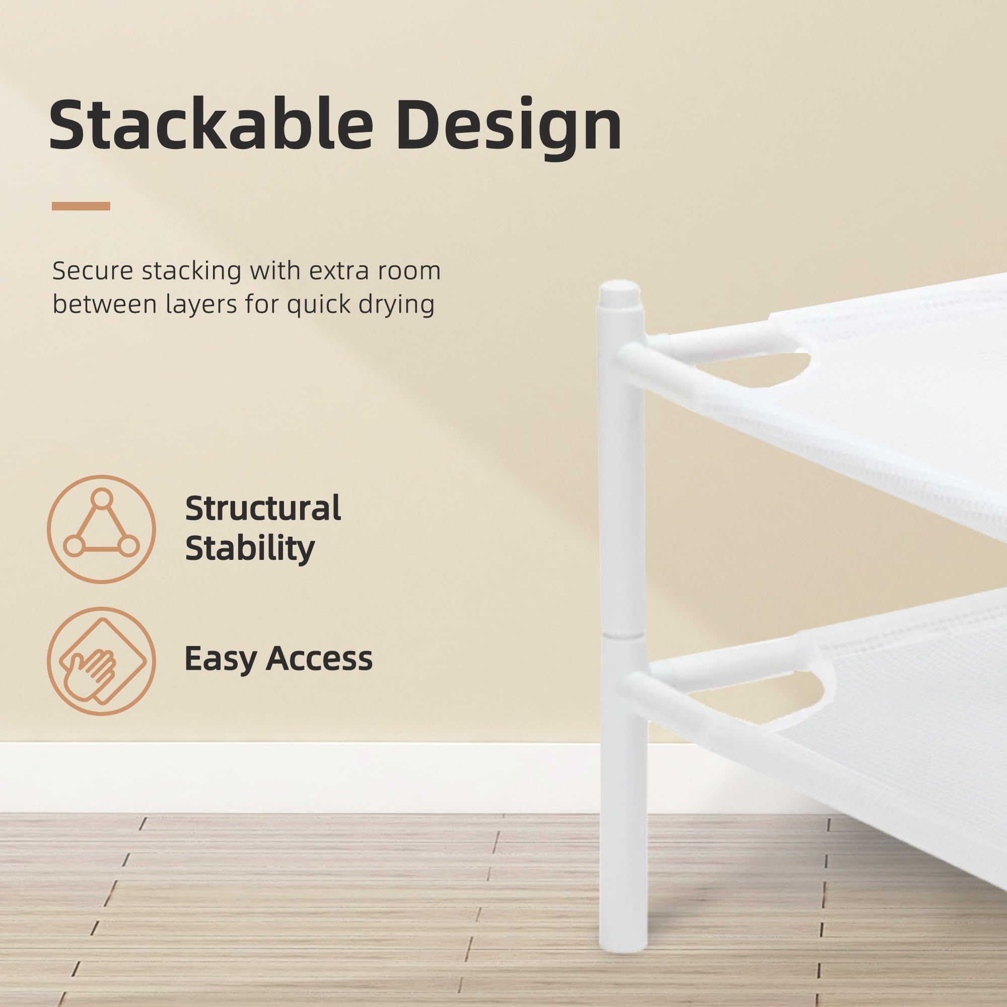 Storage Maniac 2-pack set shows easy-access stackable layers.