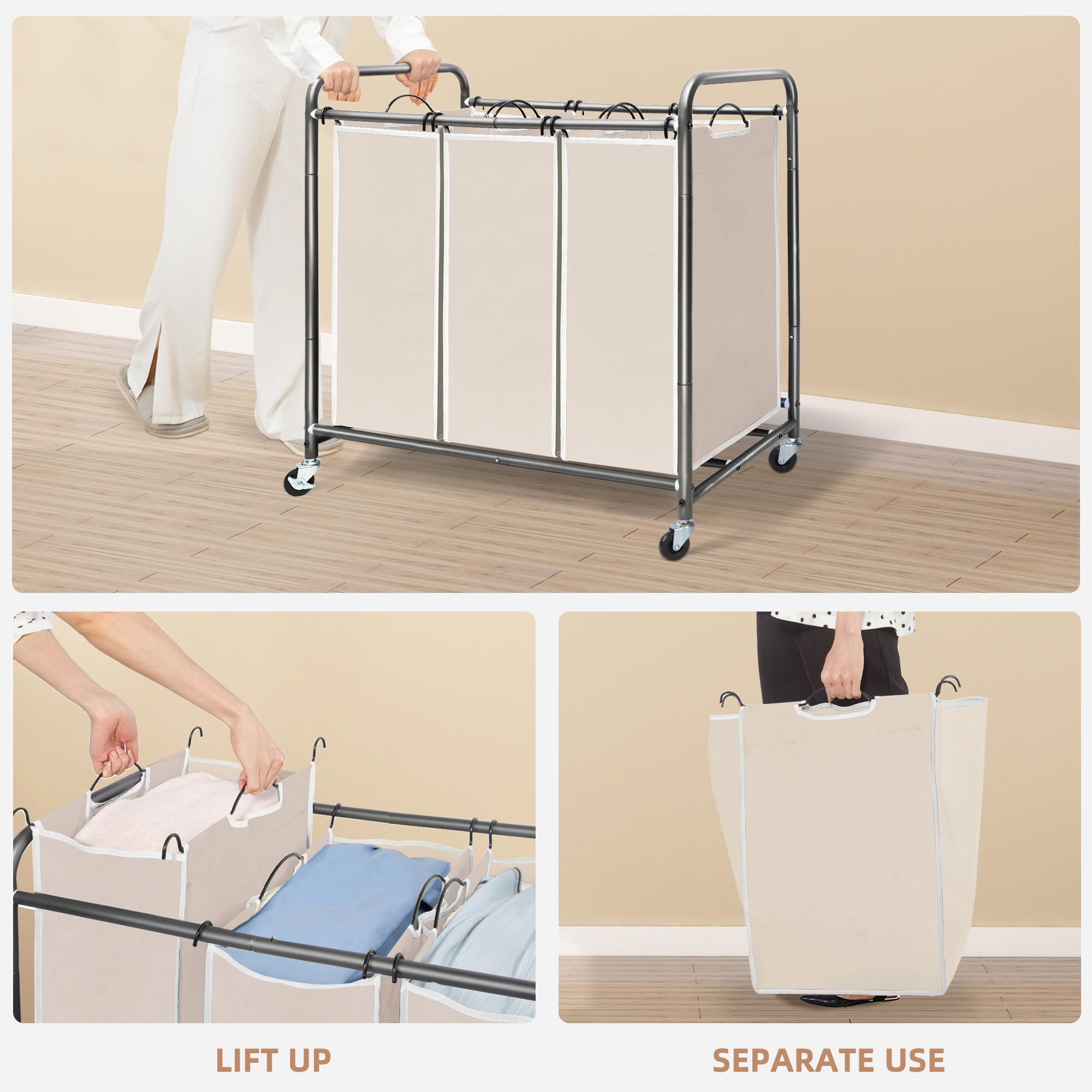 STORAGE MANIAC waterproof lining keeps bags clean and easy to wipe.