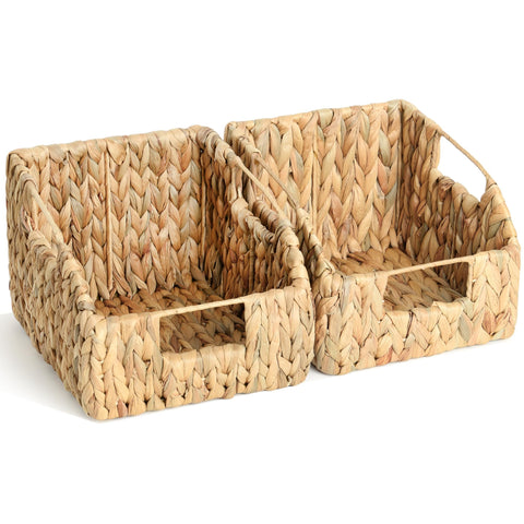 Storage Standard wicker basket with handles for easy pantry access