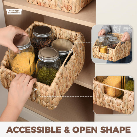 Storage Standard earth-friendly natural material complements rustic or modern décors