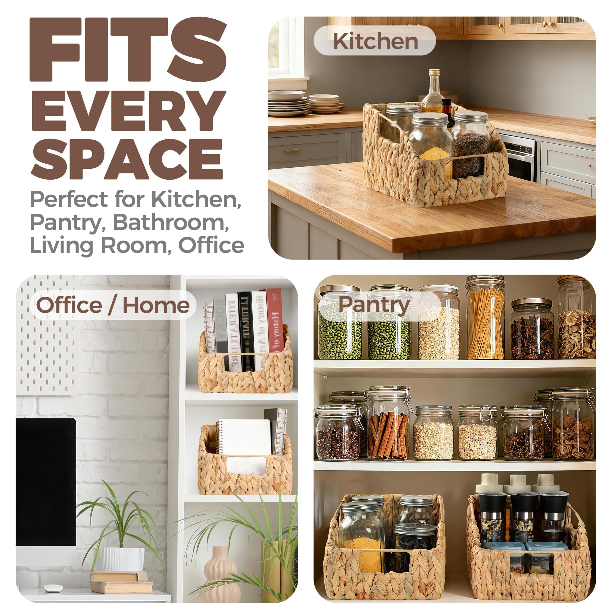 Storage Standard versatile two-piece set ideal for organizing toys, towels, or pantry goods