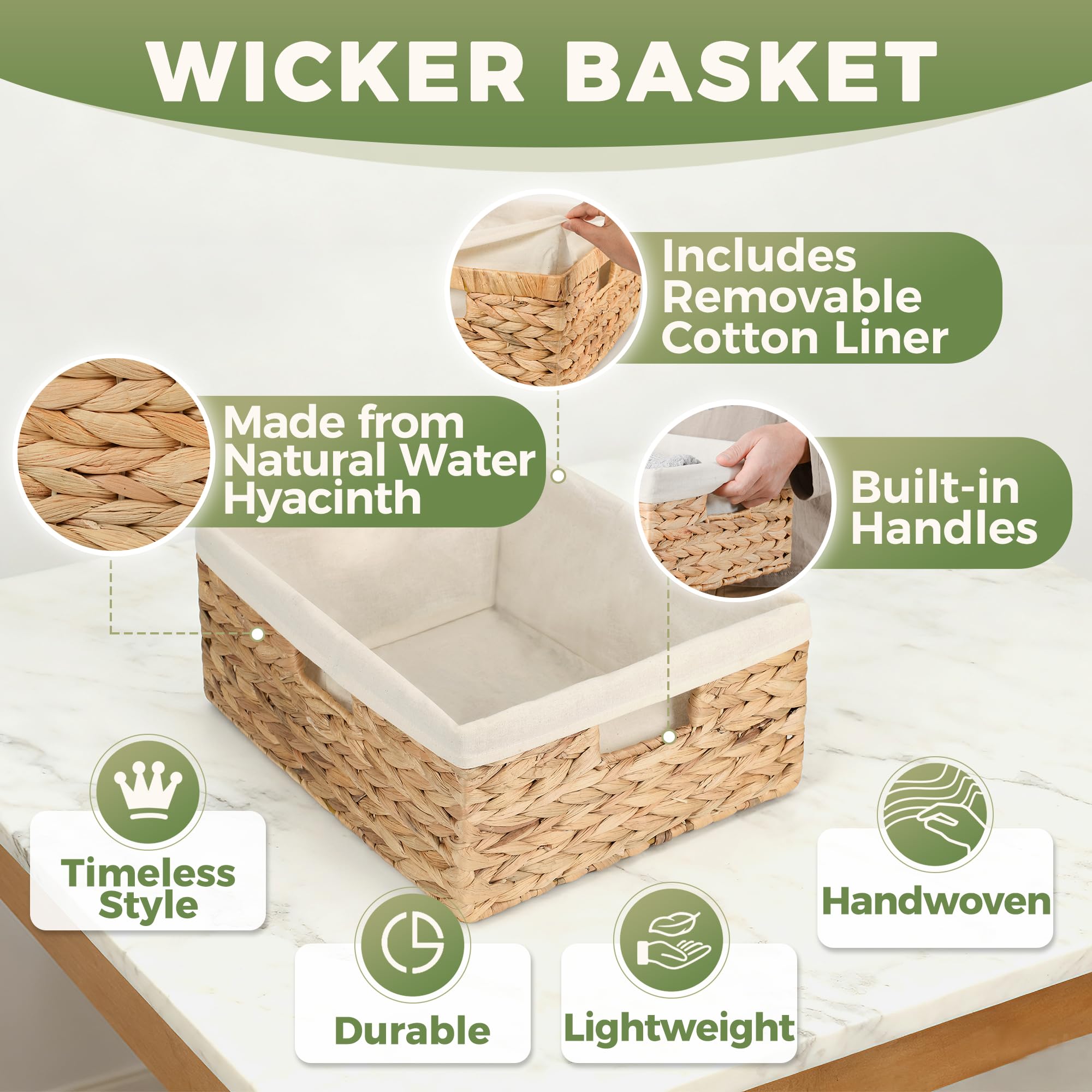 Storage Standard handwoven brown wicker basket highlights craftsmanship and warm decor.