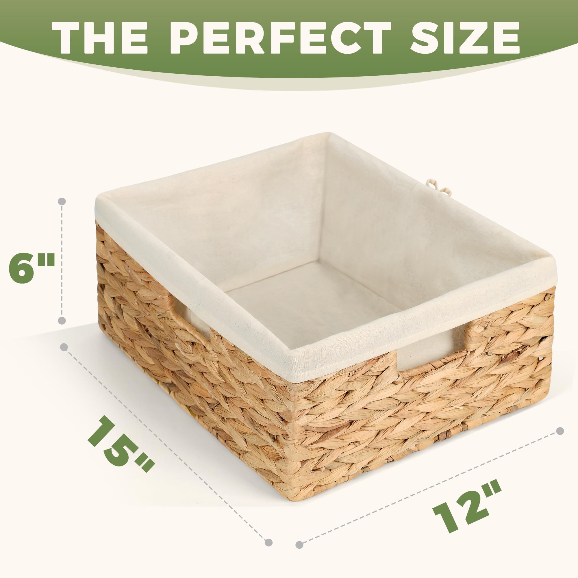 Storage Standard basket with integrated handles for easy transport between rooms.