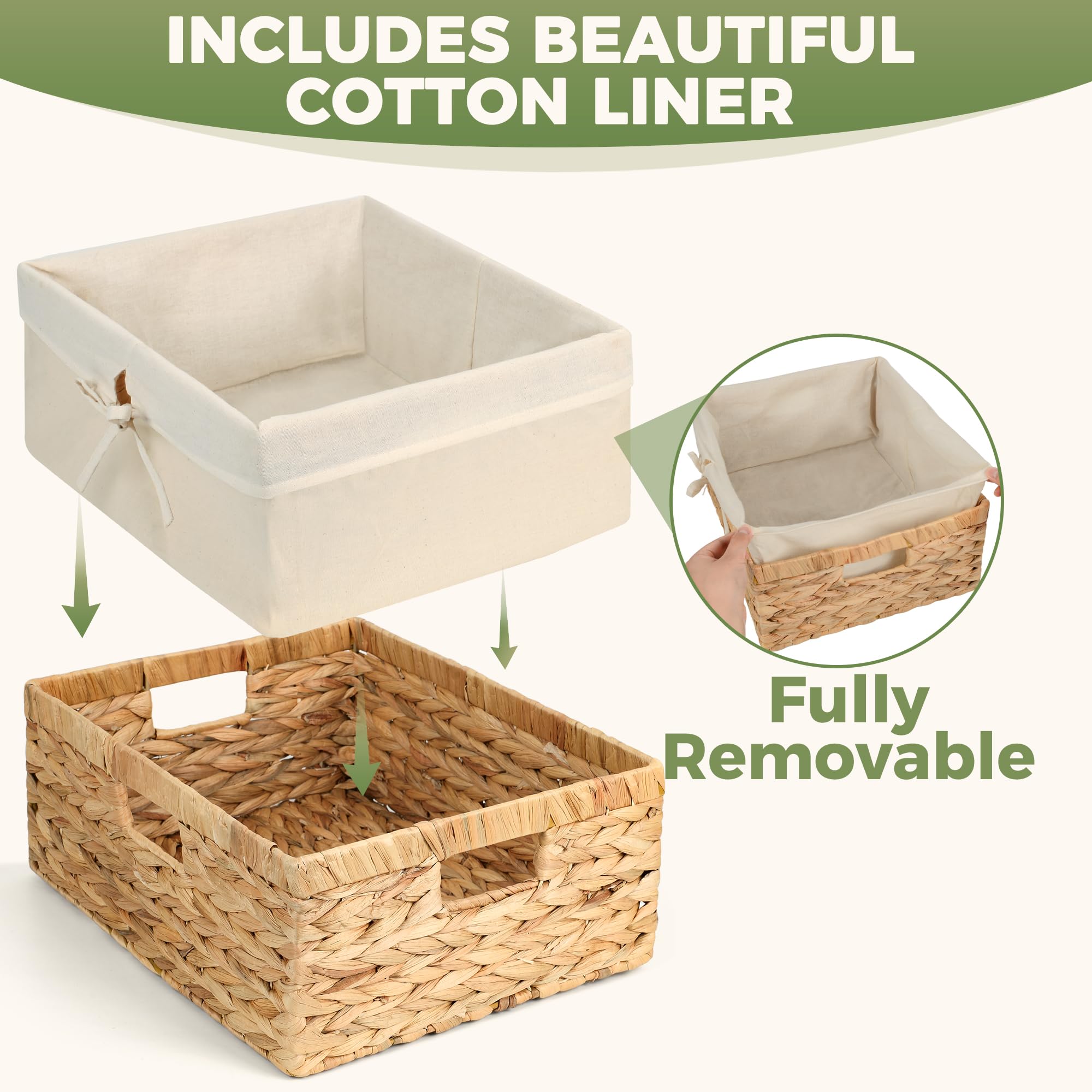 Storage Standard large basket for pantry and shelves to organize items.