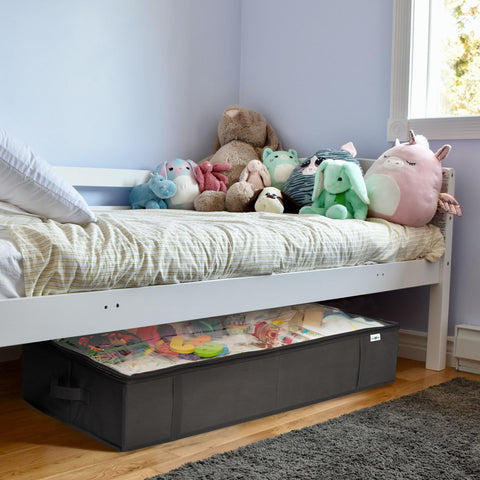 StorageExpert closet organizer and toy storage bin keeps spaces tidy