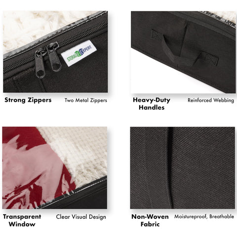 StorageExpert reinforced handles for easy retrieval and long-lasting closure