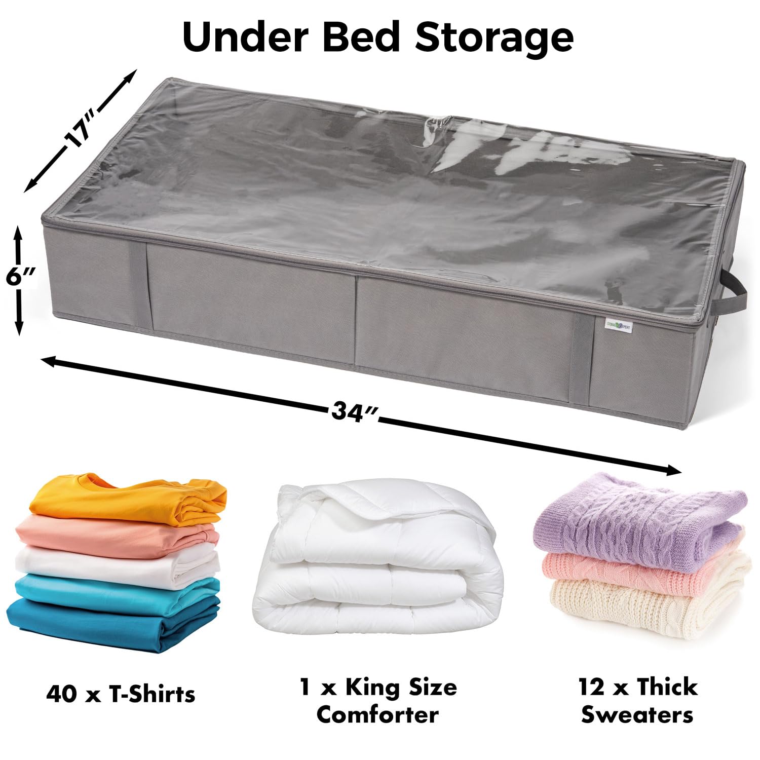 StorageExpert dustproof underbed bin keeps clothes clean and fresh