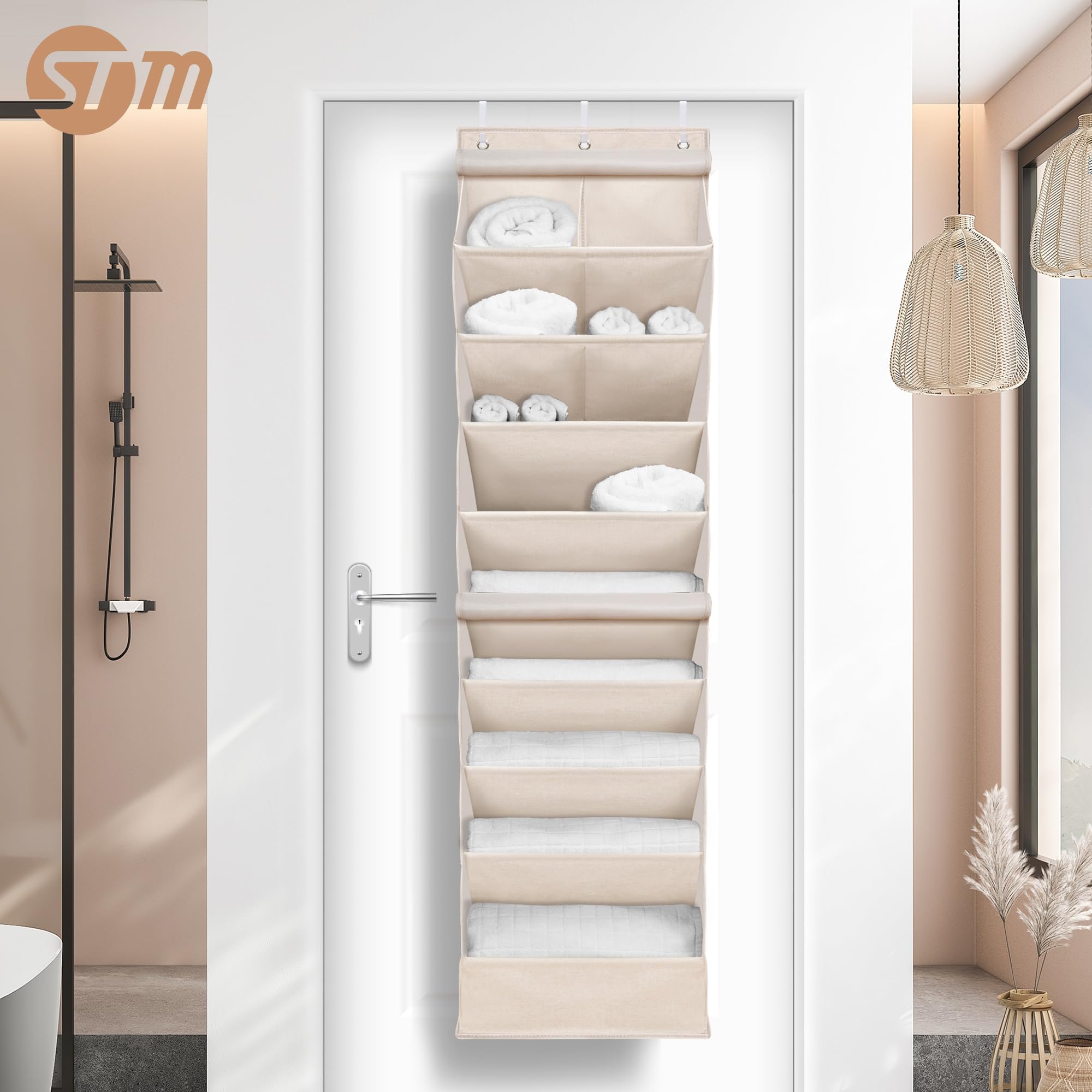 Compact closet or dorm setup using vertical storage efficiently