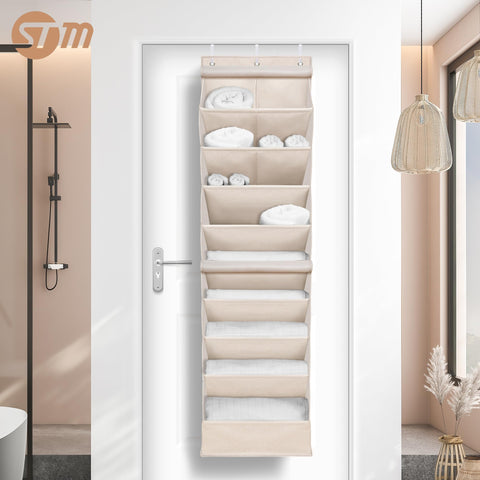 Compact closet or dorm setup using vertical storage efficiently