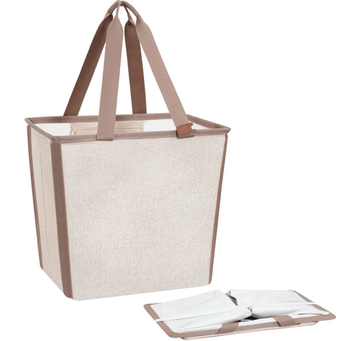 STORAGE MANIAC collapsible basket in pop-up action ready for quick setup