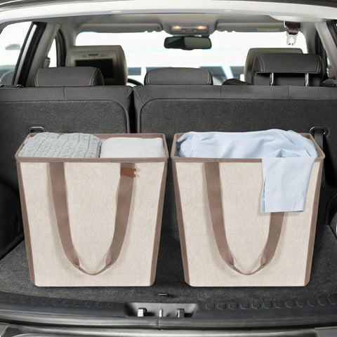 STORAGE MANIAC 64L capacity basket appears spacious for a full laundry load