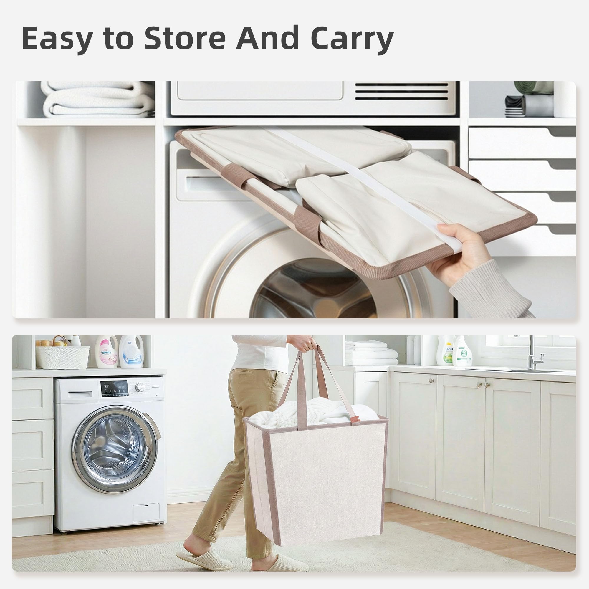 STORAGE MANIAC long carry handles provide balanced grip for doors and stairs