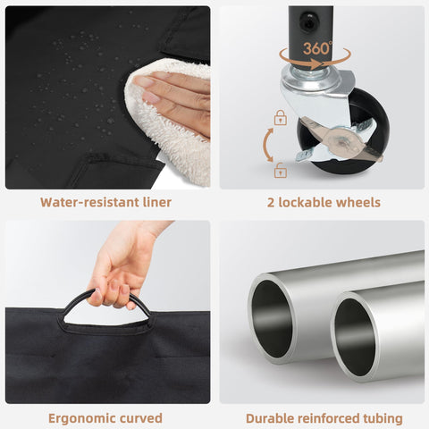Storage Maniac waterproof lining protects contents during tidying.