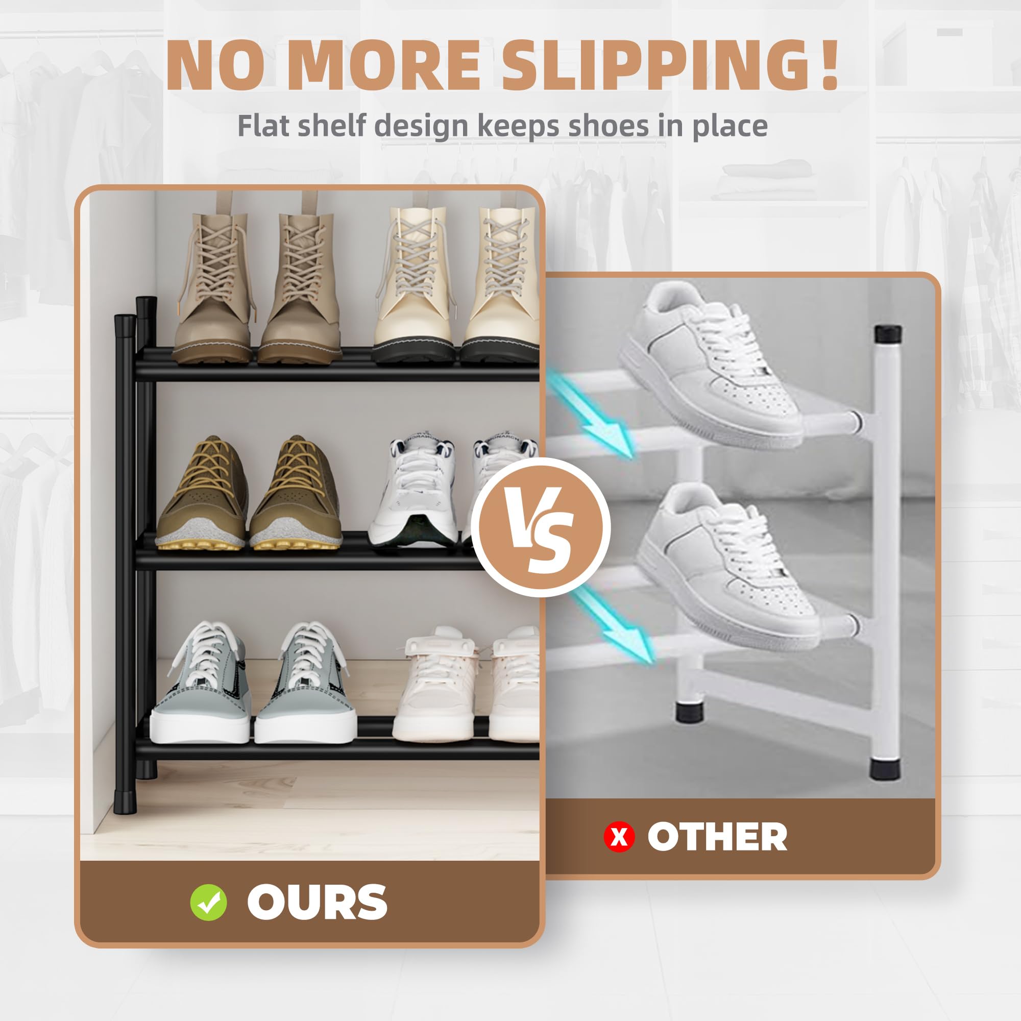 STORAGE MANIAC in entryway keeping daily footwear organized.