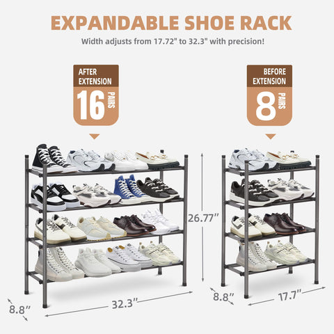 Storage Maniac stackable design maximizes vertical shoe storage