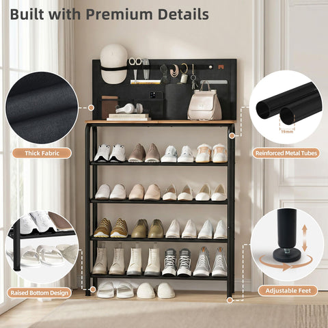 Storage Maniac top tier supports up to 60 lbs for bags.