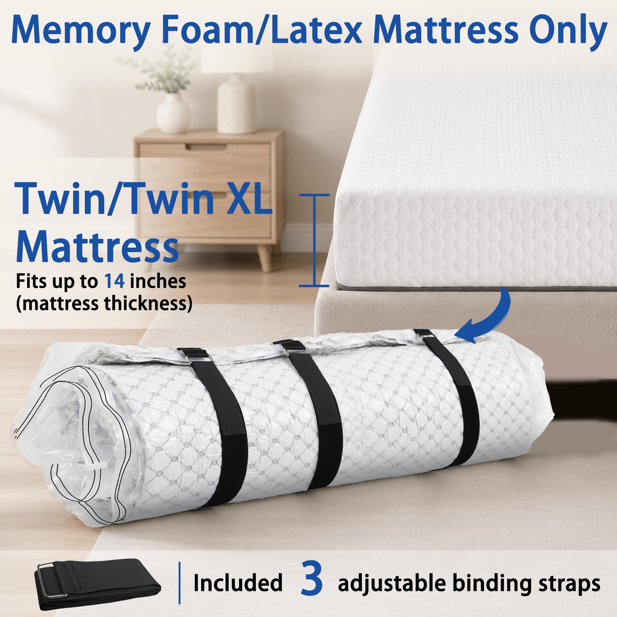 Storage Master twin mattress bag displaying 7-layer material for durability