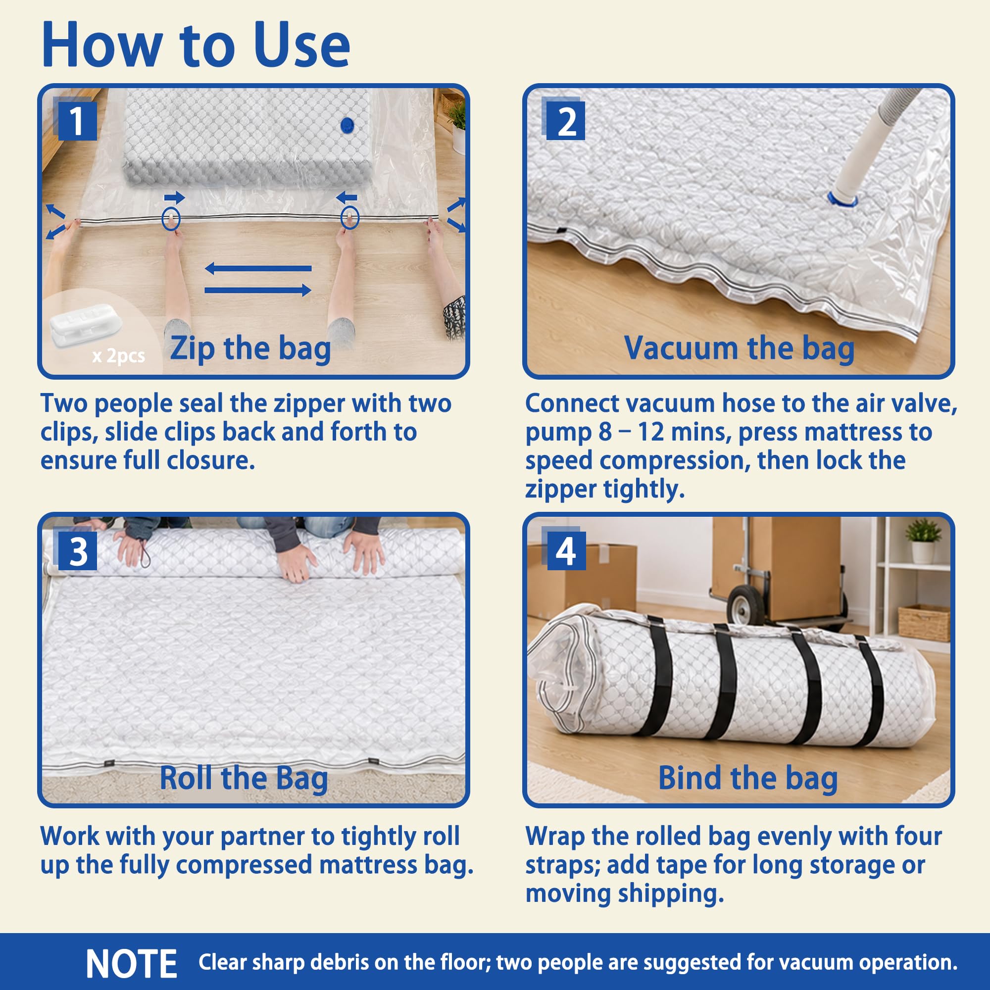 Storage Master size fits mattresses up to 14 inches