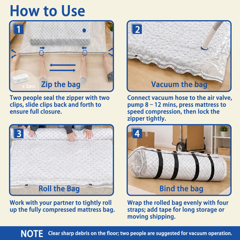 Storage Master size fits mattresses up to 14 inches
