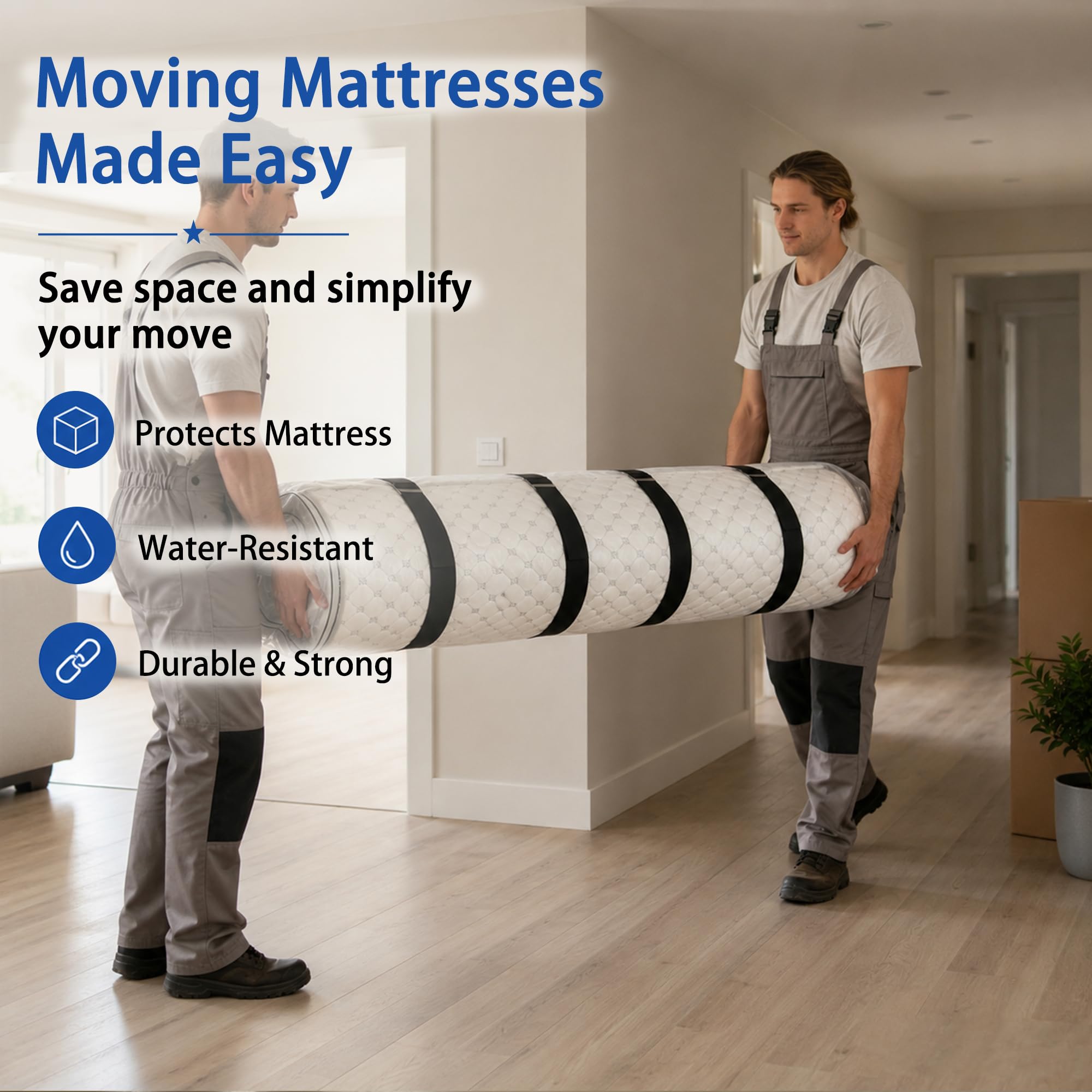Storage Master bag with moving straps ready for lifting and transport