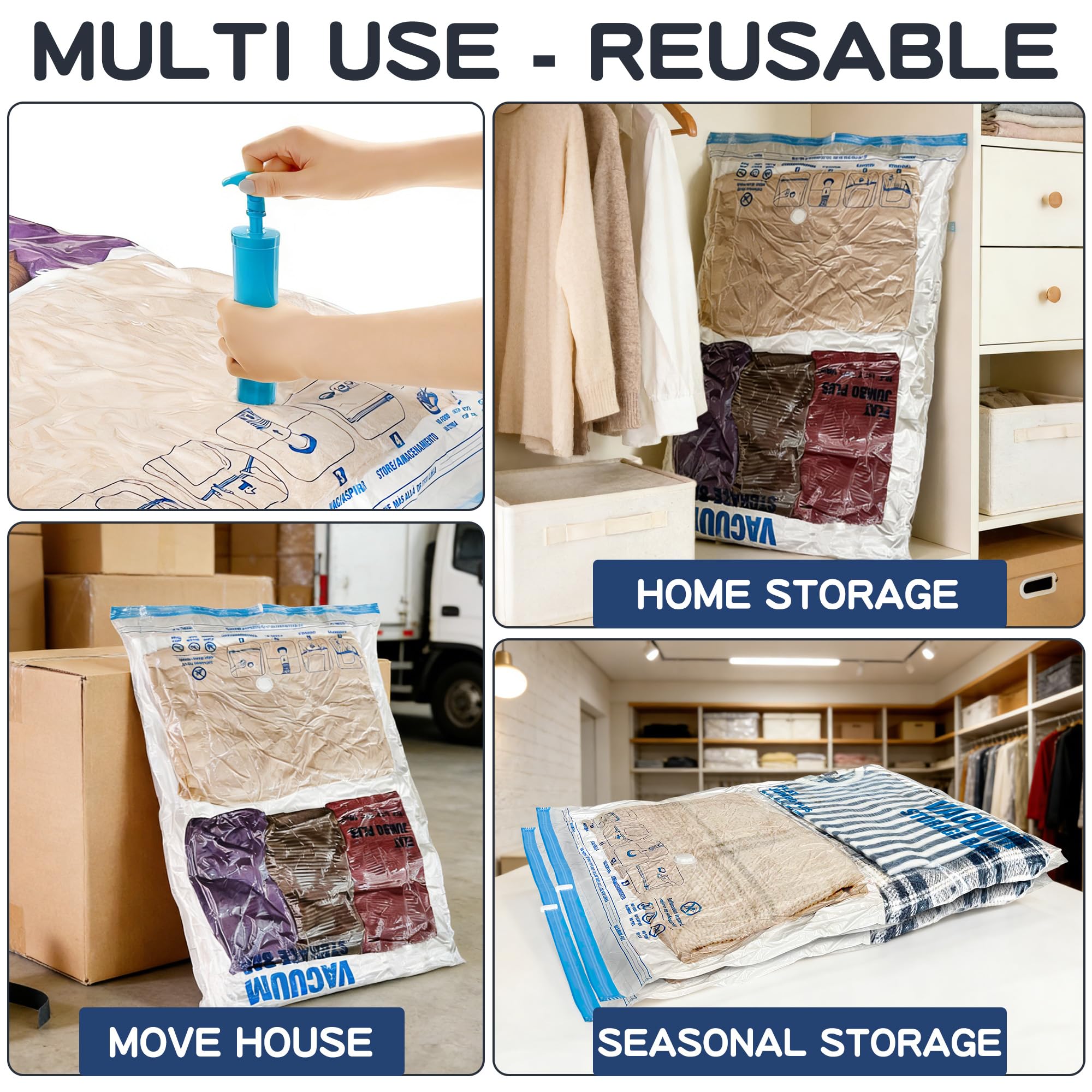 Storage Master compression feature reduces volume and fits more in tight spaces.