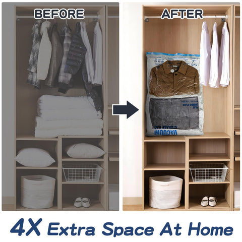 Storage Master includes hand pump for quick vacuuming without extra tools.
