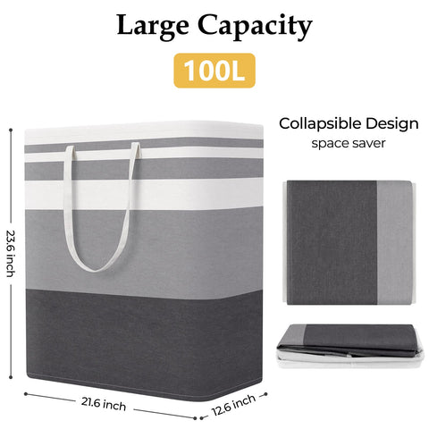 StorageRight 100l-laundry-hamper offers ample capacity for family laundry.