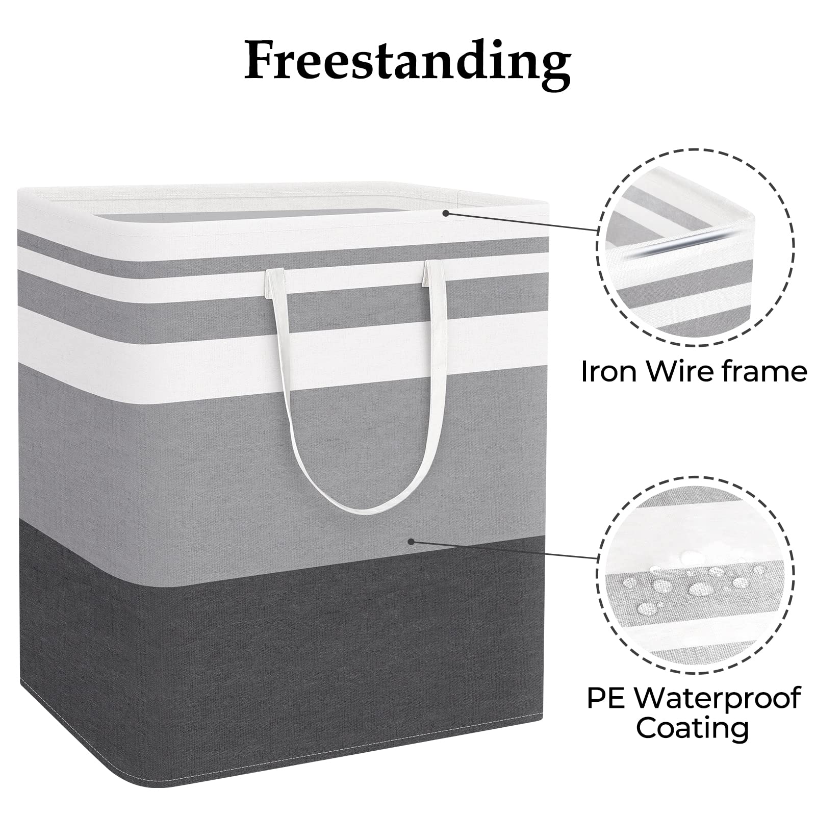 StorageRight freestanding-laundry-basket stands upright for quick load management.