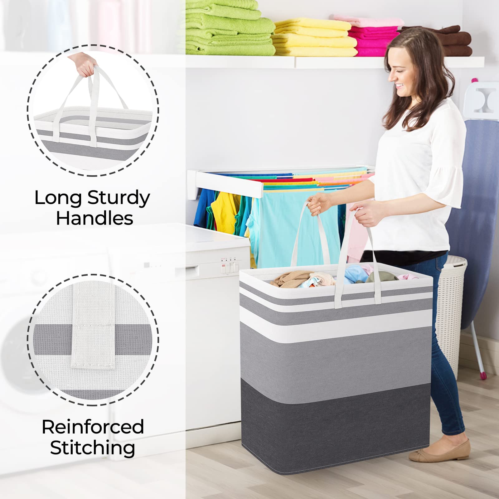 StorageRight reinforced-handles-basket handles heavy loads with ease.
