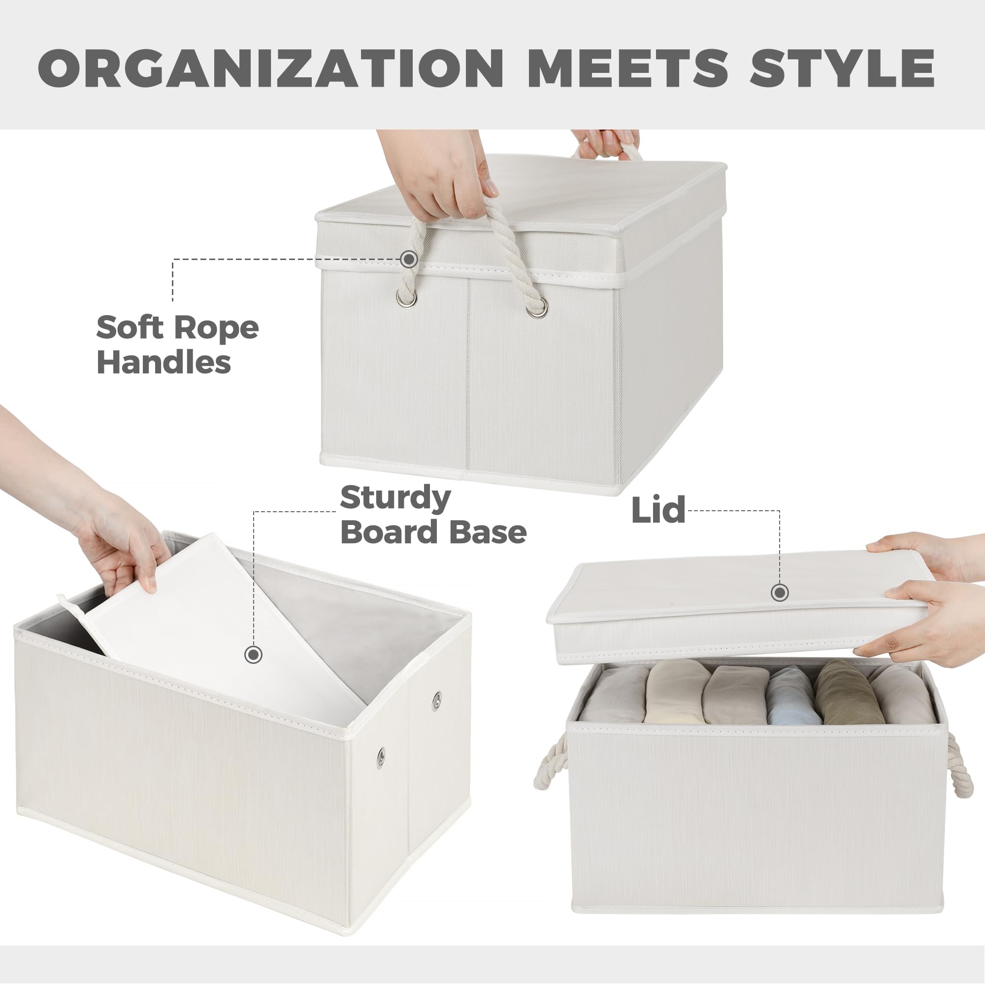 Storage Standard bedroom closet bin for tidy, accessible wardrobe and accessories.