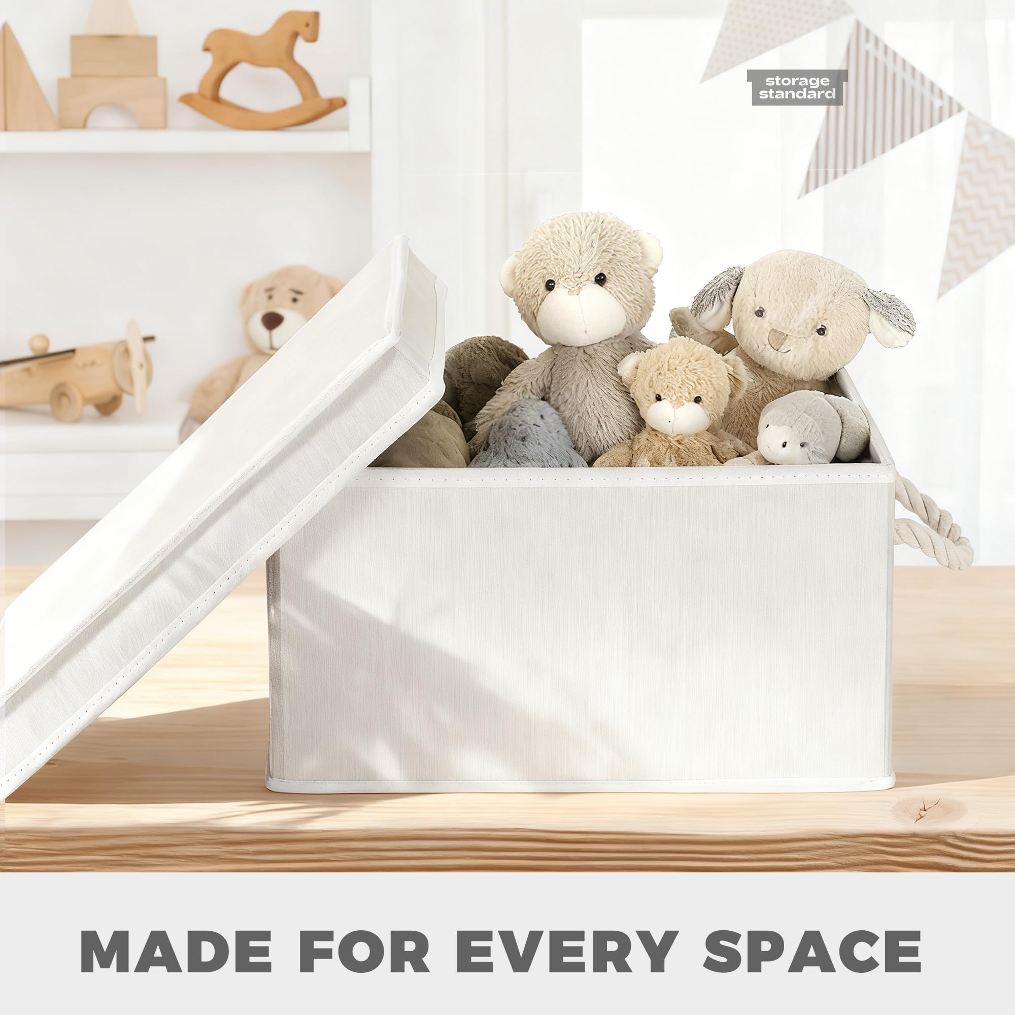Storage Standard garage bin offers collapsible design for tool area organization.