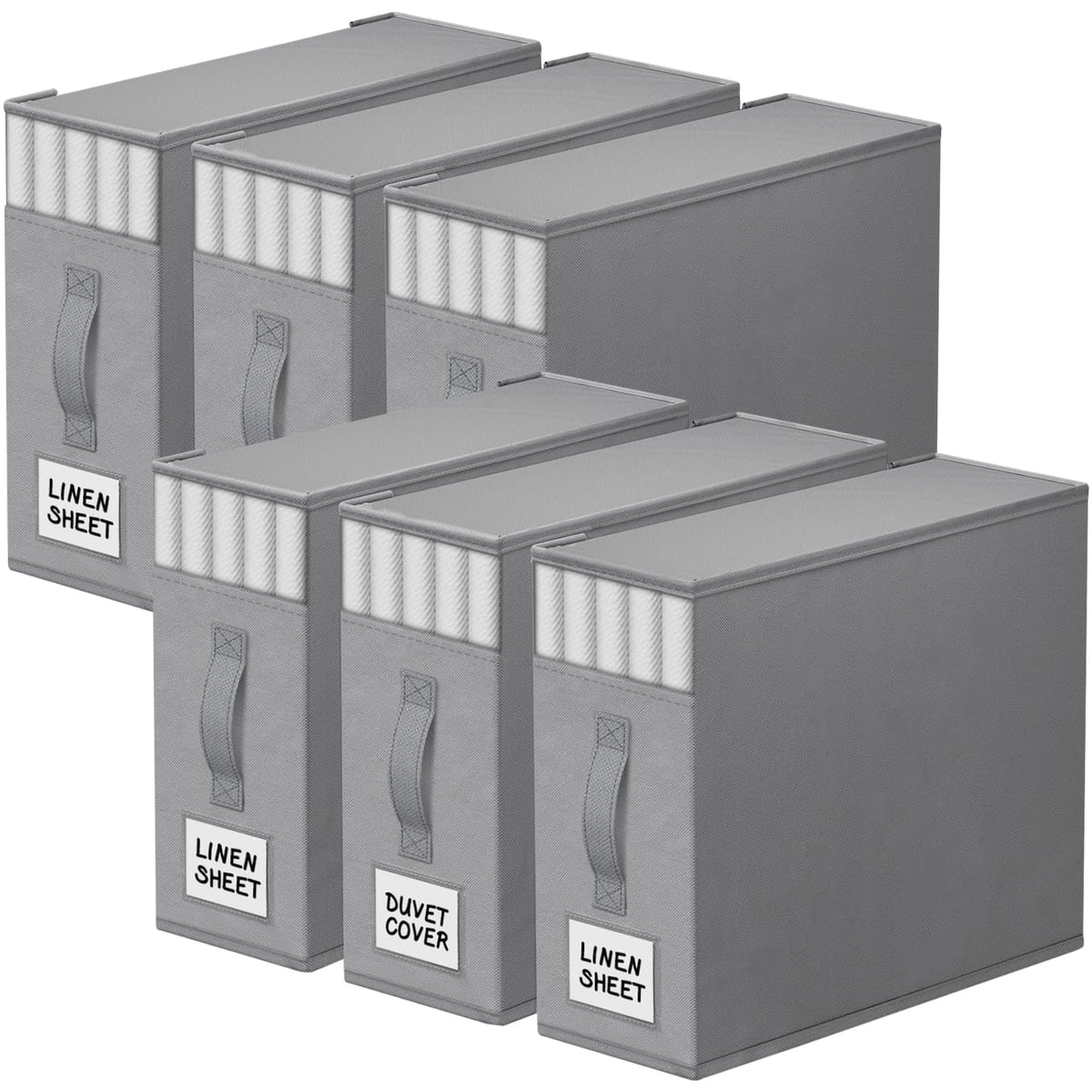 StorageTastic bed-sheet-organizer-6pack keeps linens neatly organized and easy to find.