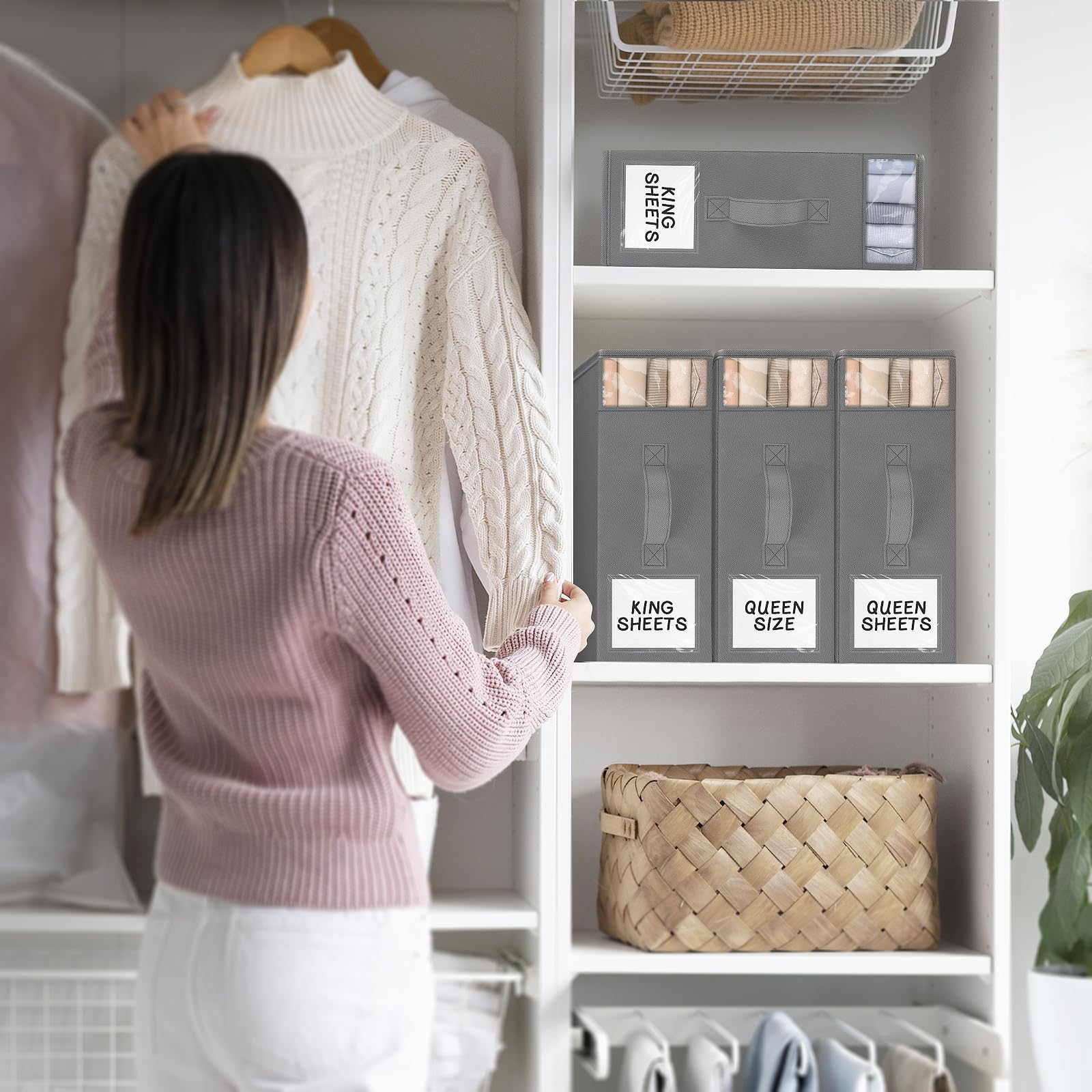 StorageTastic grey-storage-cubes blend with decor while protecting contents.