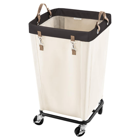 StorageWorks 110L laundry basket with wheels for effortless transport