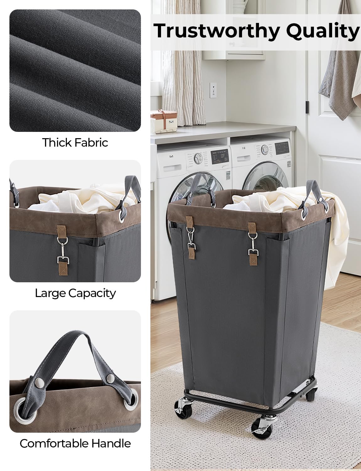 StorageWorks 160L capacity keeps clothes, towels, and bedding neatly organized.