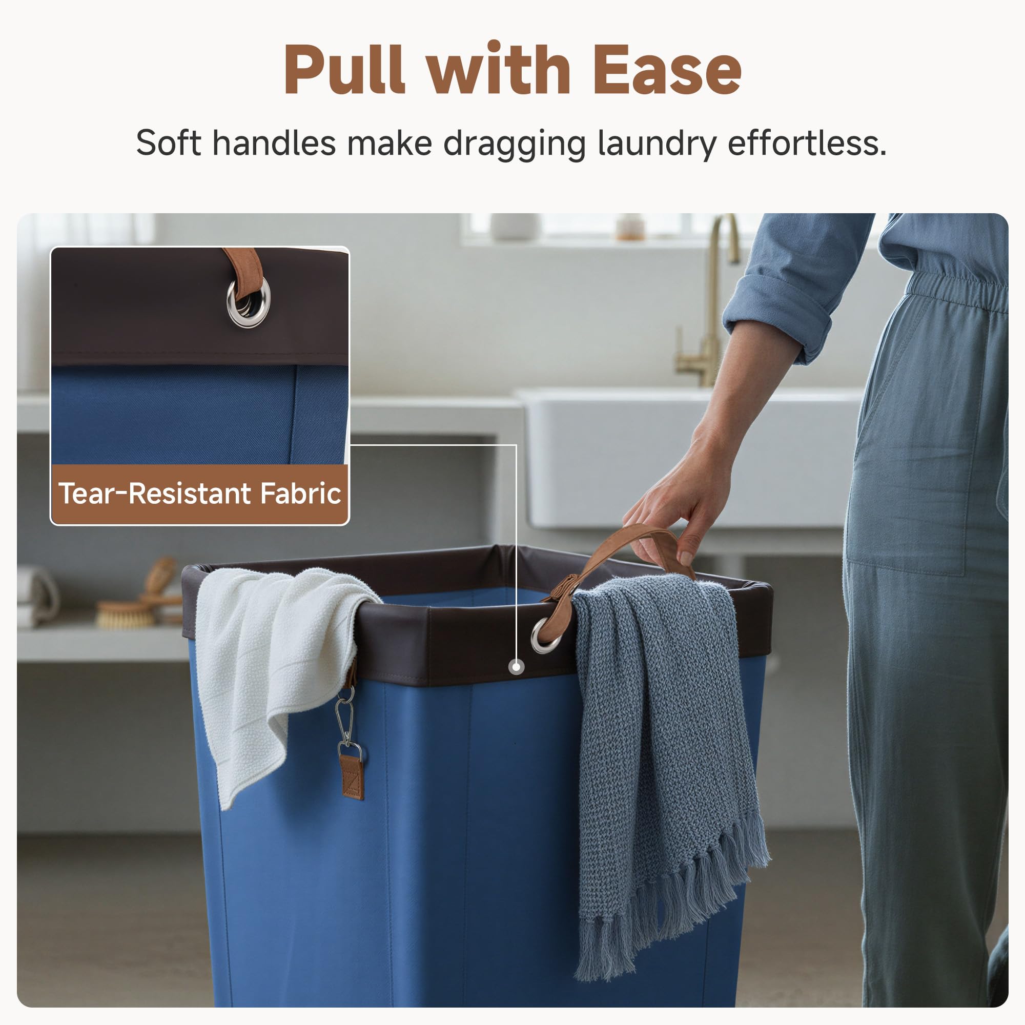 StorageWorks 160L blue laundry basket assembly instructions and tools included