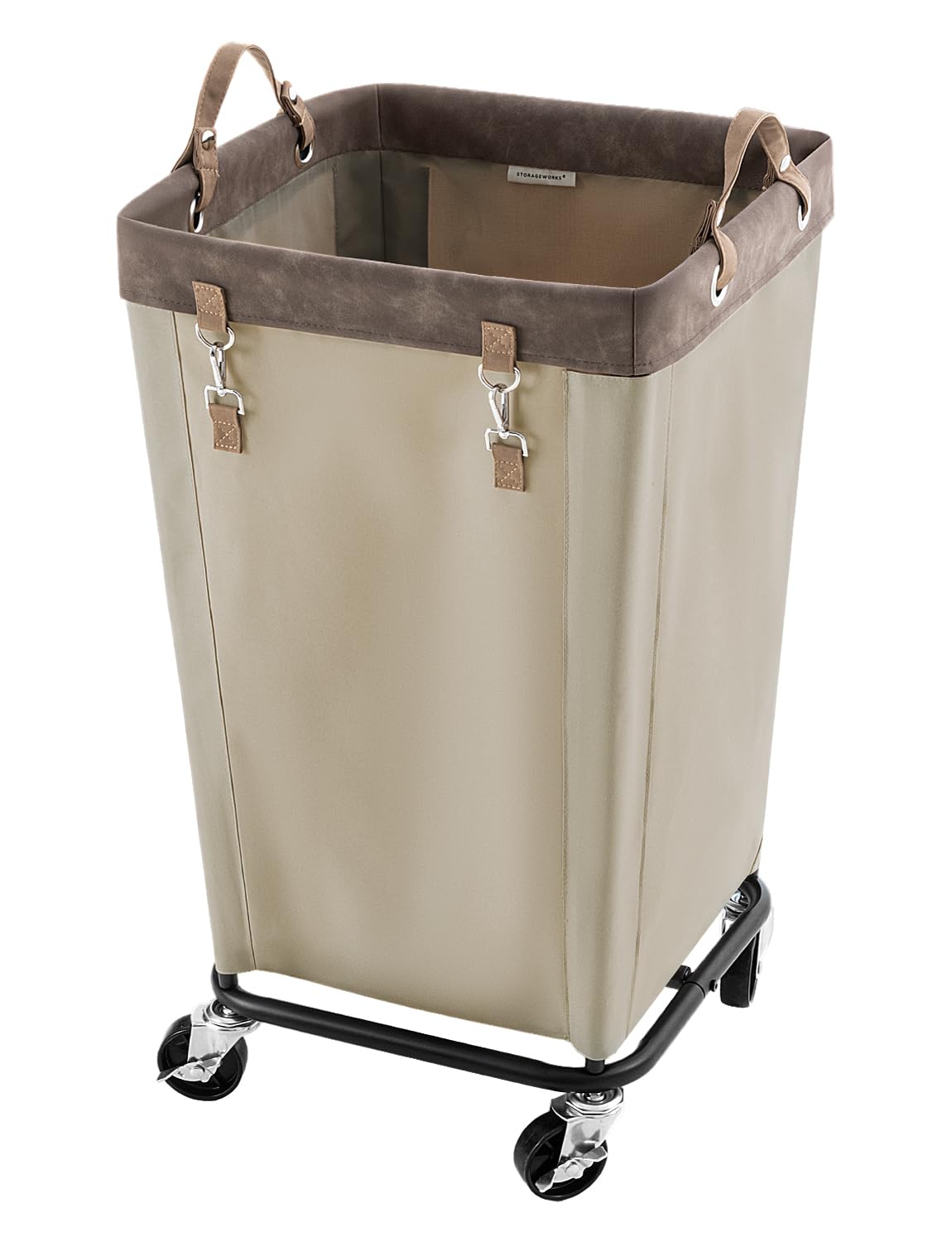 StorageWorks 160L laundry basket with wheels for smooth, effortless transport around the home