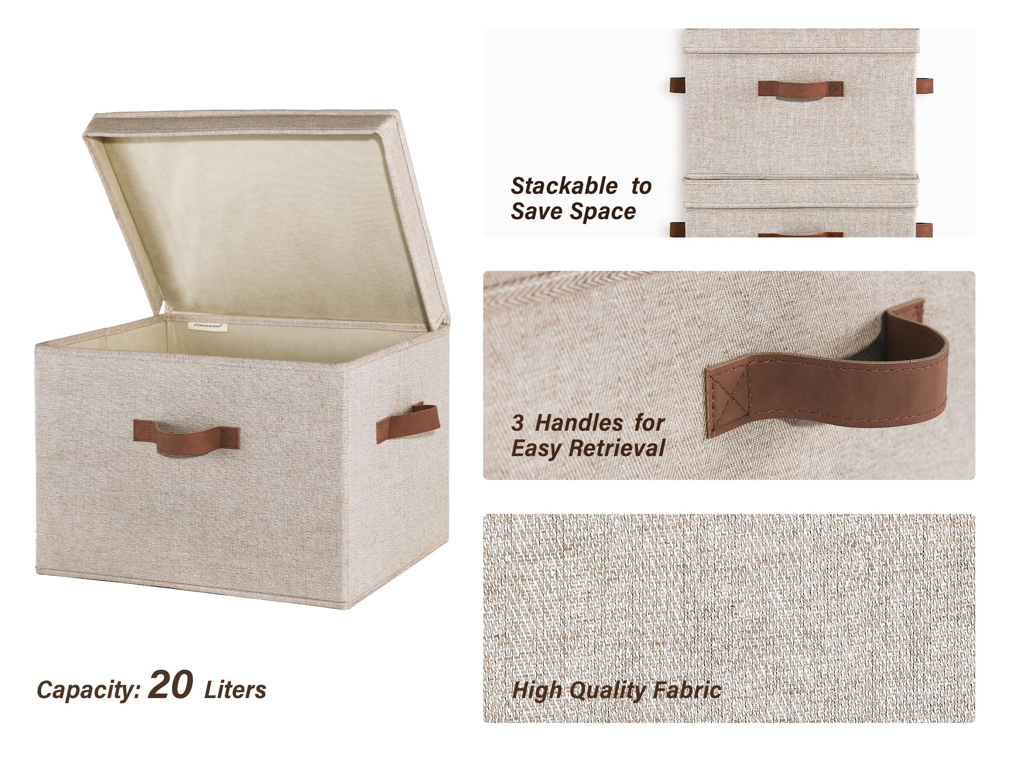 StorageWorks 2-pack on shelf, space-saving stackable storage