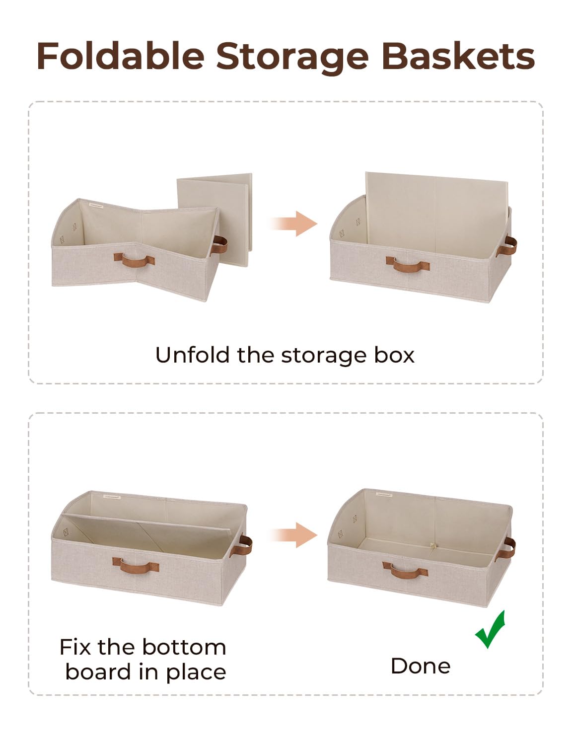 StorageWorks 3-pack brown-beige bins provide versatile storage across rooms.
