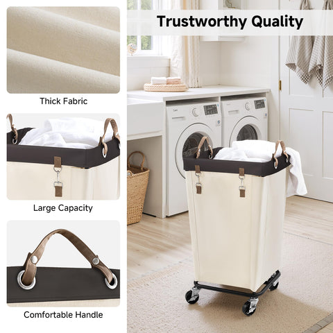 StorageWorks 360-degree silent wheels glide across floors smoothly