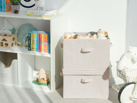 StorageWorks 40L decorative basket ready for towels, clothes, or books.