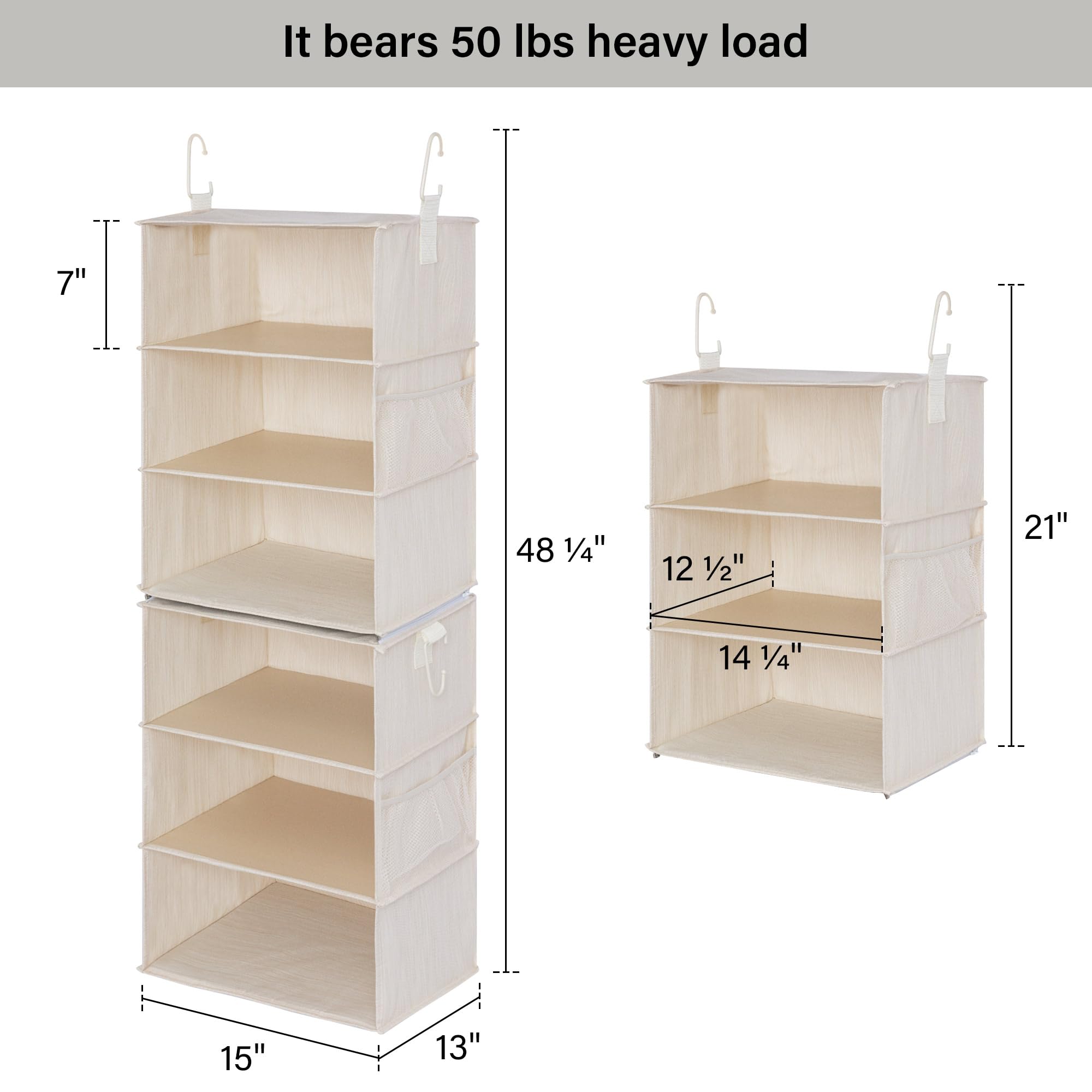 StorageWorks 6-Shelf Jumbo Closet Organizer top-view shows stacked shelves.