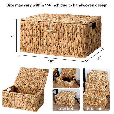 StorageWorks basket with built-in handles for easy pull-out from top shelf.