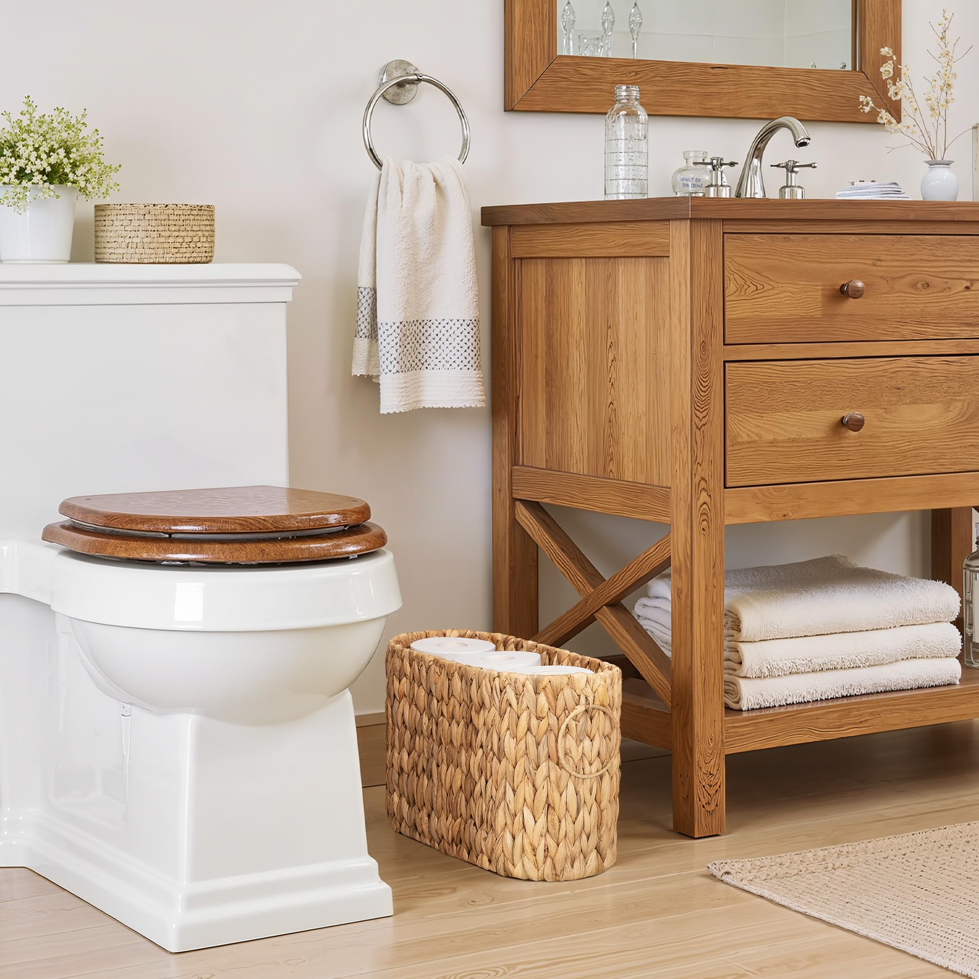 StorageWorks bathroom decor use blends with spaces while keeping essentials tidy.