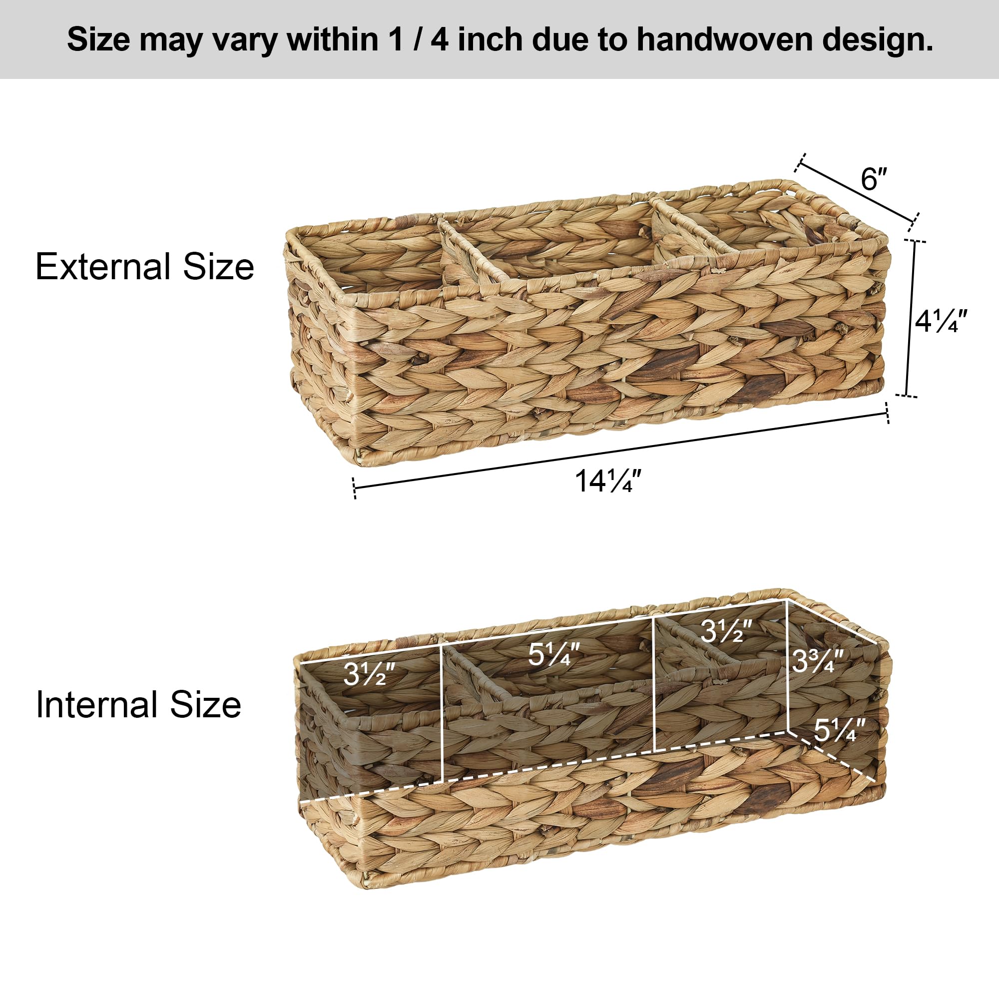 StorageWorks bathroom organizer with compact dimensions for shelves.