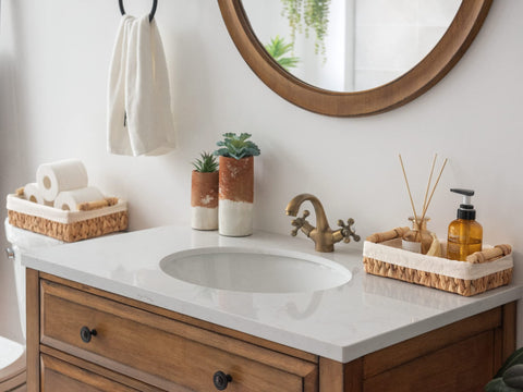 StorageWorks set of two bathroom storage baskets.