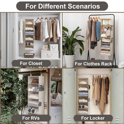 StorageWorks beige white ivory fabric colors image highlights versatile styling for various closets