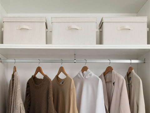 StorageWorks bins with three sewn-in handles are easy to carry